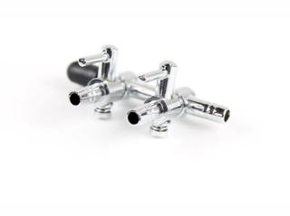 4mm Luftventil METALL mit 2 stufenlos regelbaren Abgängen