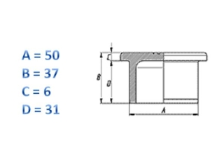 Endkappe Ø 50mm für Wasserverteiler, 3-Wege-Verteiler