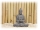 Dekofigur - thailändischer Buddha sitzend aus Steinguss 28 cm