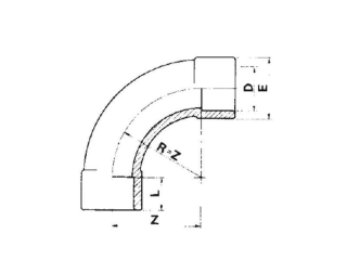 EFFAST PVC Bogen 90 Grad Ø 90 mm (16 bar)