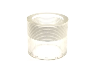 Transparente PVC Muffe Ø-Außen 63 mm mit Innengewinde 38,1 mm (1 1/2")